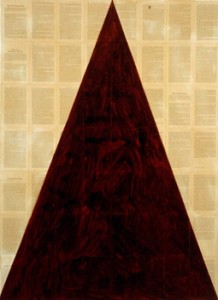 Tim Rollins & K.O.S., "I See the Promised Land – Emmanuel Carvajal (after the Rev. Dr. Martin Luther King Jr.)," 2000.