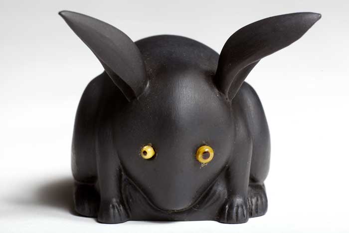 Hare today, gone tomorrow: a black basalt rabbit by Sheldon, around 1911, from the Wedgwood Museum's collection. Photo: © Art Fund, by Phil Sayer