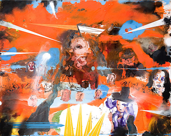 Brad Kahlhamer, Je Suis Orange! Mozart (I am Orange! Mozart), 2009. Oil on canvas, 51 x 64 inches.