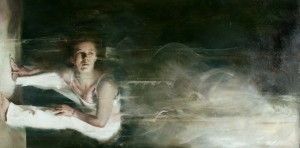 Britt Snyder, Depth. Oil on panel, 48 x 24 inches.