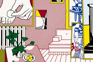 Roy Lichtenstein. Artist’s Studio “Foot Medication,” 1974 (detail). The Art Institute of Chicago, Gift of Edlis/Neeson Collection.
